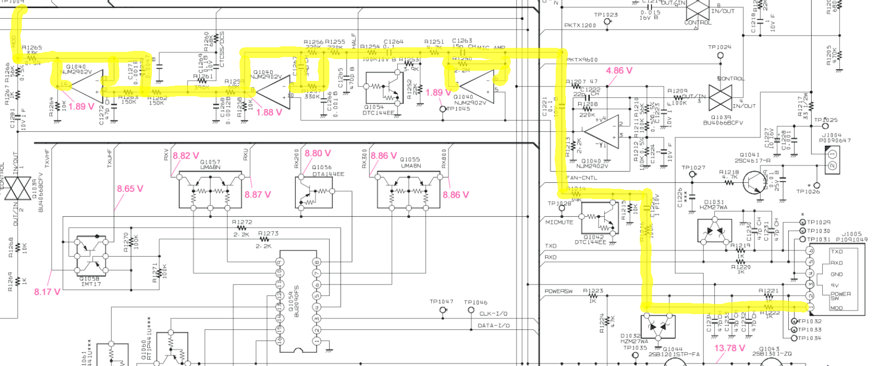 Yaesu FT-7900r transceiver schematics